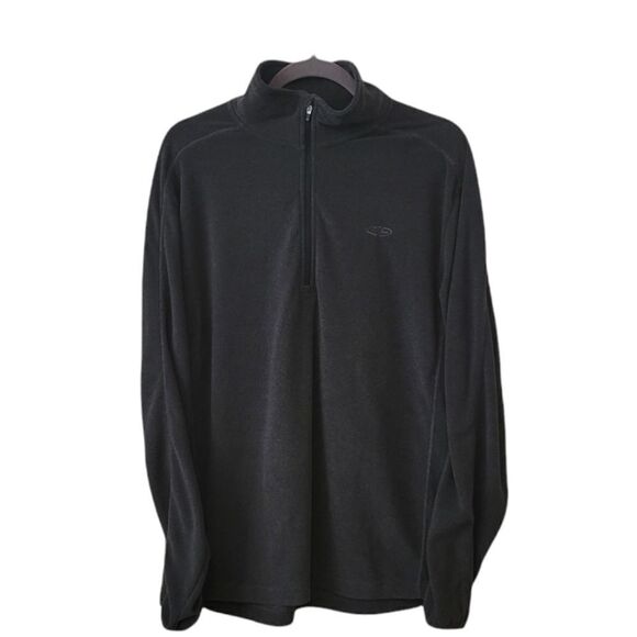 Champion Gray 1/4 Zip Fleece Sports Wear Sweatshirt Size L - Picture 1 of 5